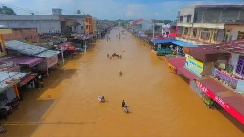 7 Kecamatan di Rokan Hulu Riau Terendam Banjir